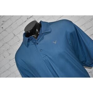 Callaway Golf Polo Shirt Mens Size 3XB BIG Performance Opti-Dri Blue Geometric